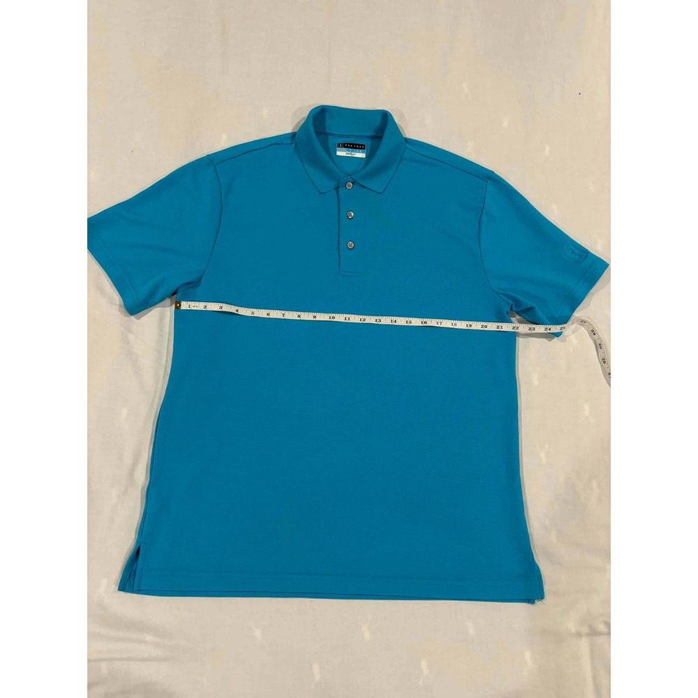 PGA TOUR Airflux Golf Polo Shirt Blue Short Sleeve Performance Mens L G - Picture 9 of 13